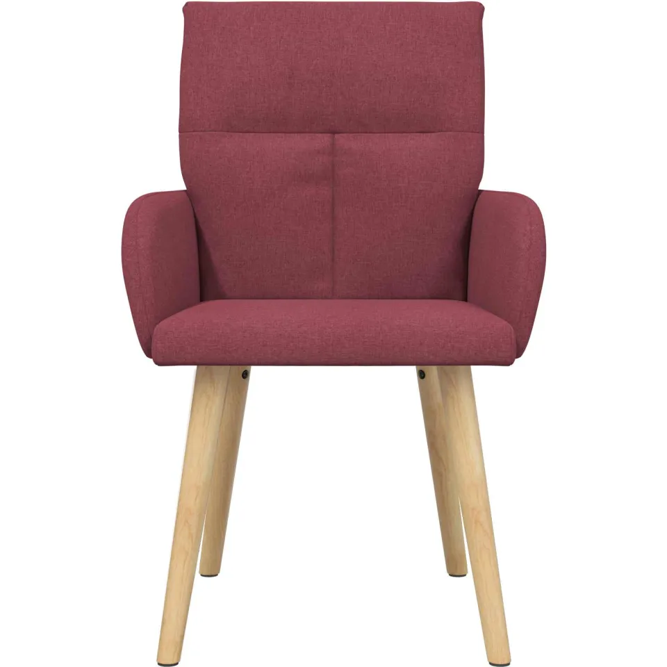 vidaXL Eettafelstoelen 2 st Stof Wijnrood 60 x 56 x 93 cm