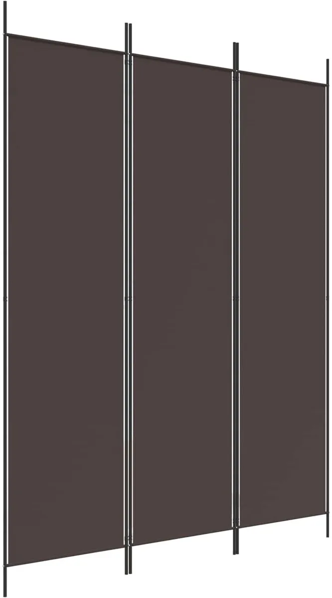 vidaXL Kamerscherm met 3 panelen 150x200 cm stof bruin, foto 3
