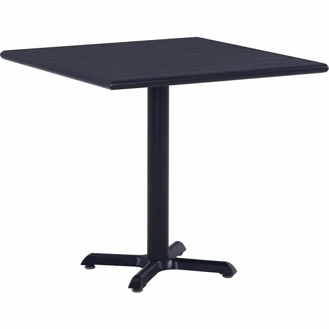 vidaXL Tuintafel 80x80x75 cm zwart