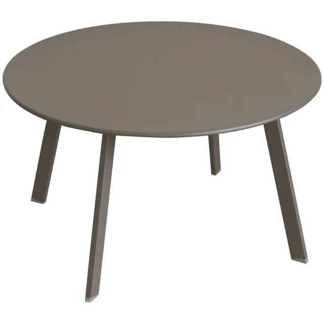 Hespéride Ronde bijzettafel van staal voor in de tuin SAONA marron tonka