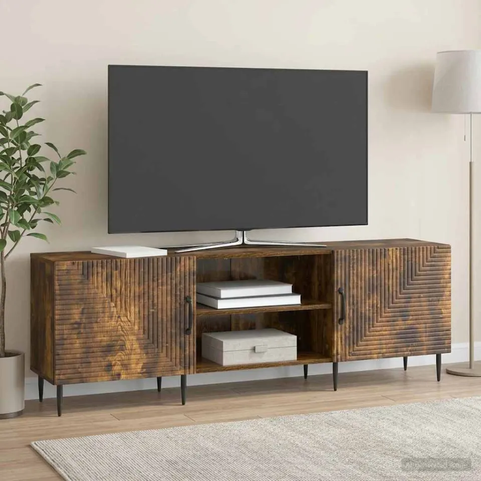 vidaXL TV-kast 150 x 31 x 50 cm Gerookt eiken Bewerkt hout, foto 4