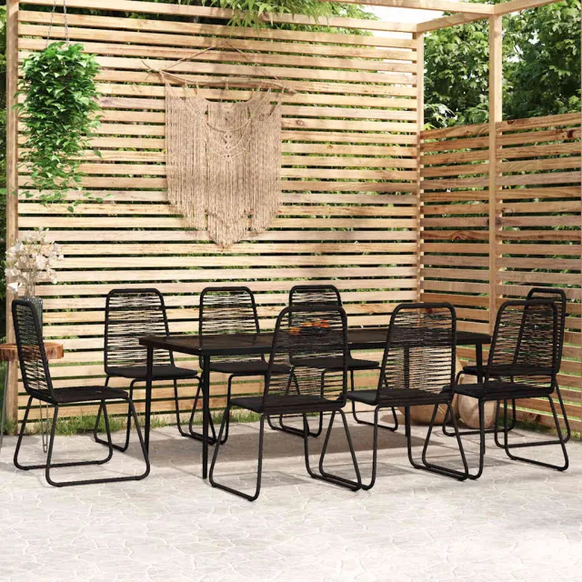 vidaXL 9-delige Tuinset zwart, foto 2