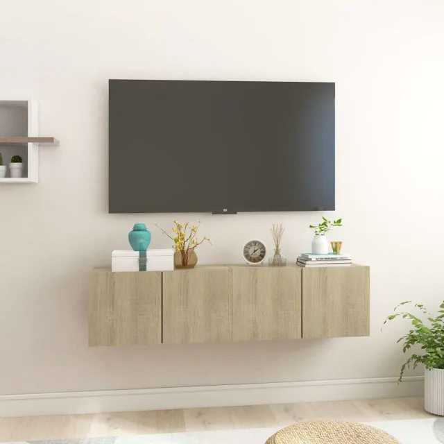 vidaXL Tv-hangmeubelen 2 st 60x30x30 cm sonoma eikenkleurig Bruin