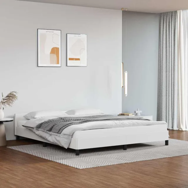 vidaXL Bedframe met hoofdeinde zonder matras 180x200 cm wit