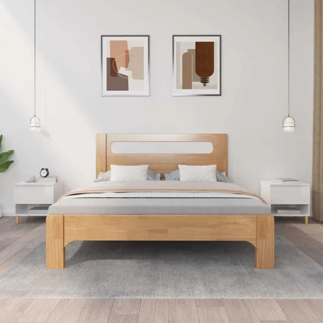 vidaXL Nachtkastjes 2 st 50x46x50 cm bewerkt hout hoogglans wit, foto 2