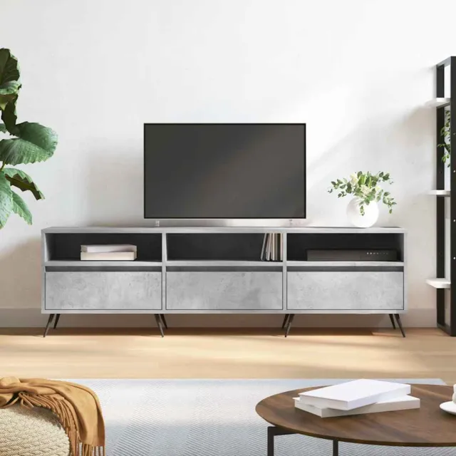 vidaXL Tv-meubel 150x30x44,5 cm bewerkt hout betongrijs grijs