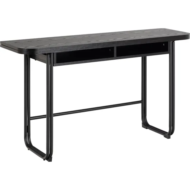 Giga Living Eettafel Darrel - 80x140x77cm - Zwart - Uitschuifbaar