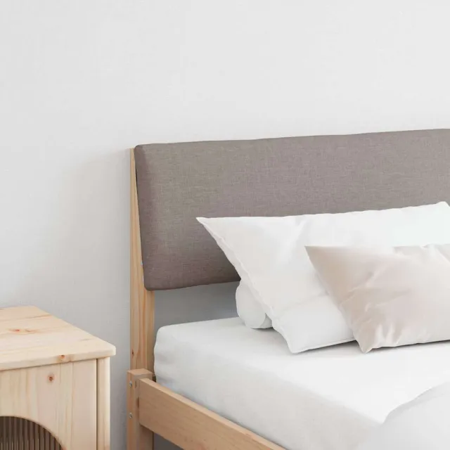 vidaXL Gestoffeerd hoofdbord Taupe 180 cm Massief grenenhout Bruin