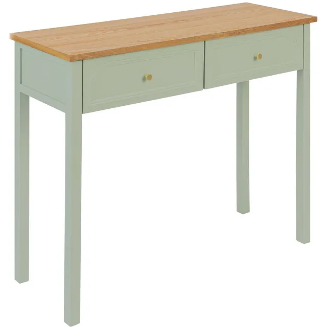 Atmosphera Créateur d'intérieur® Bijzettafel met 2 lades van dennenhout MOHEA Vert céladon