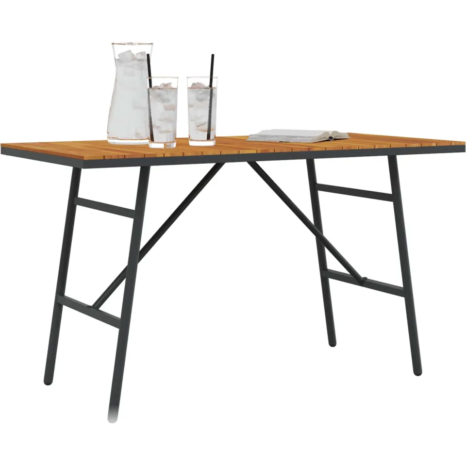 vidaXL Eettafel Bruin 110 x 55 x 61,5 cm Massief Acaciahout, foto 3