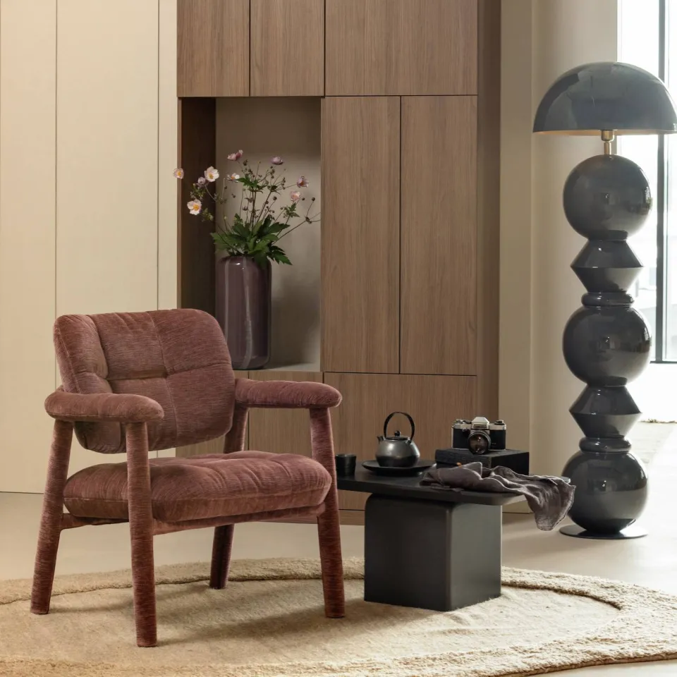 WOOOD Build Smalle Half Open Opbergkast - Eiken Fineer - Naturel, foto 3
