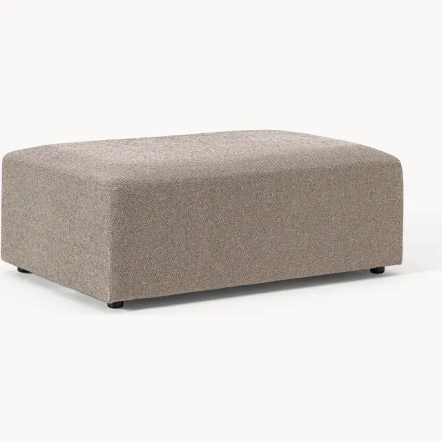 Westwing Collection XL poef Melva, B 116 x D 72 cm taupe