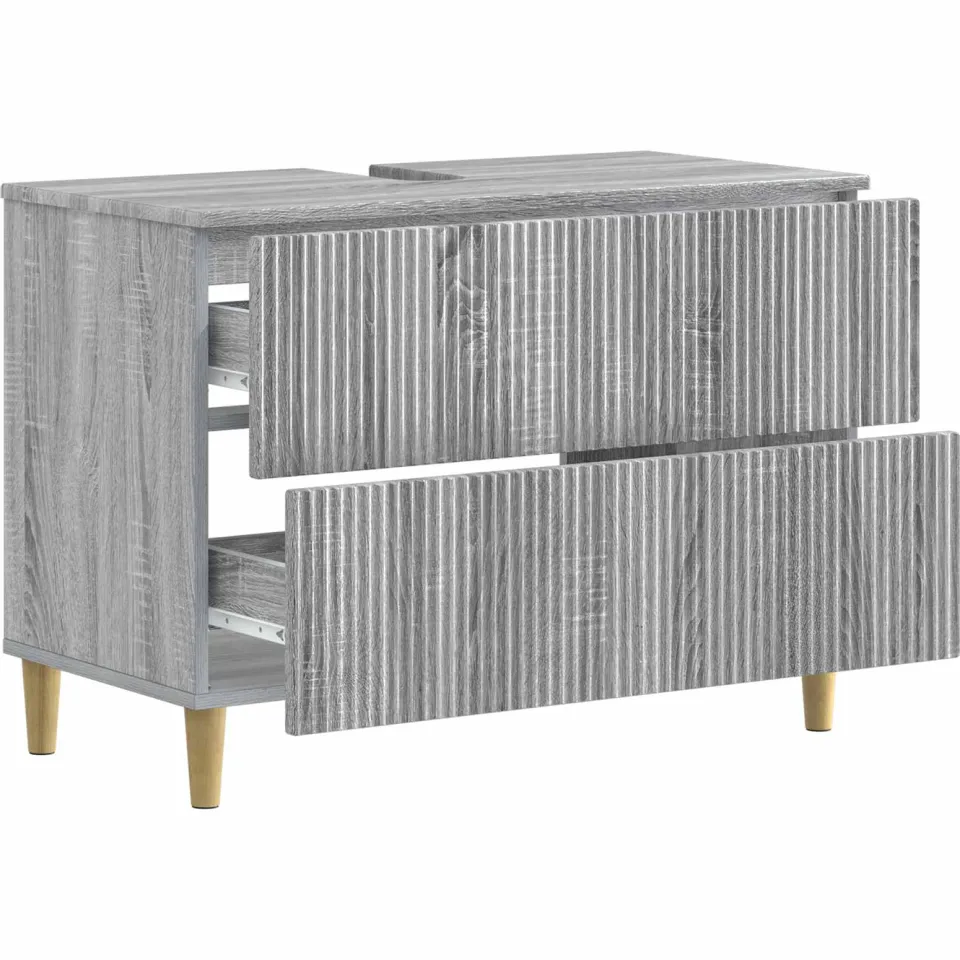 vidaXL Badkamer wastafelkast ARNHEM Grijs Sonoma 82 x 41 x 59 cm