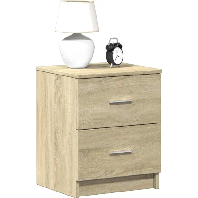 vidaXL Nachtkastje met 2 lades 40x36x50 cm sonoma eikenkleurig