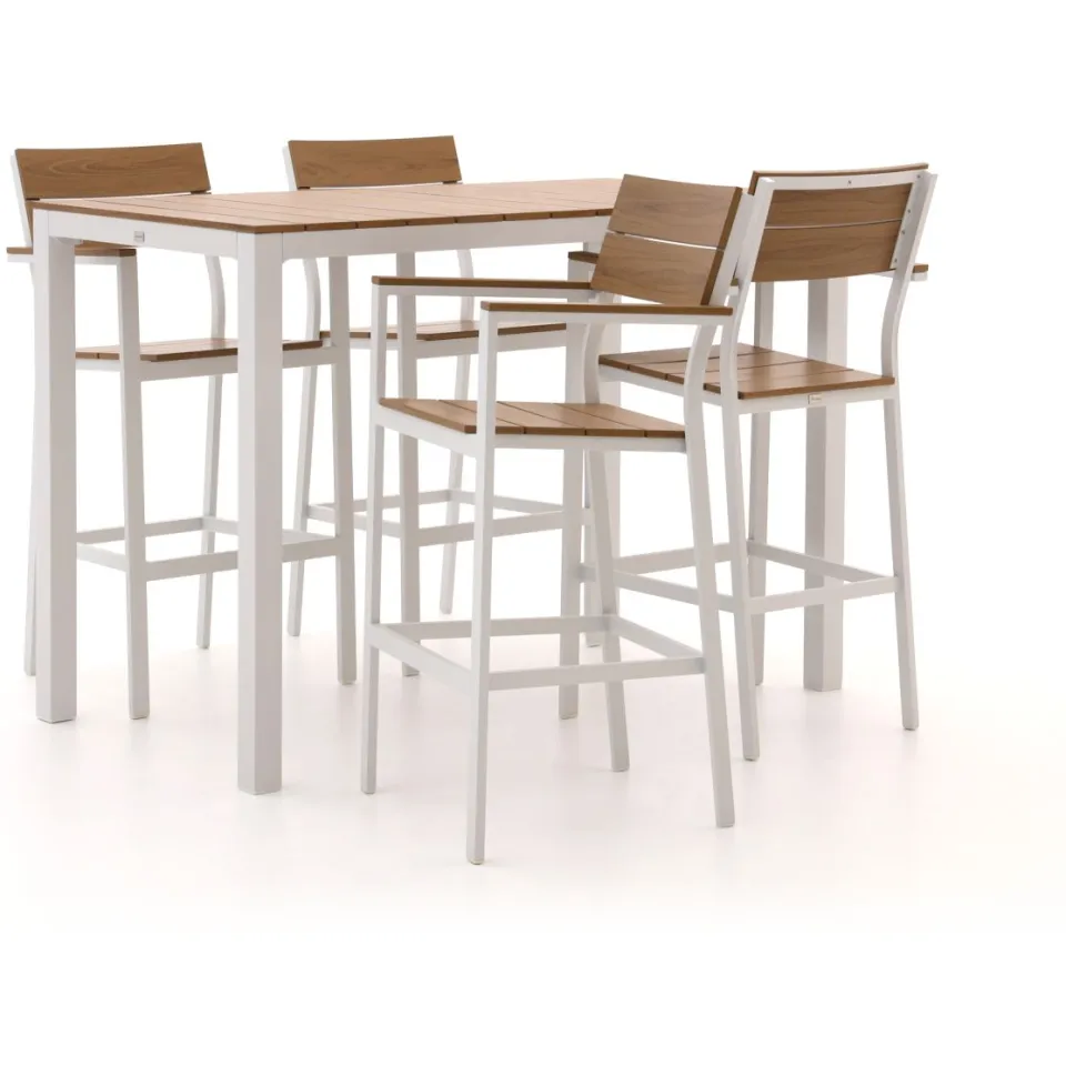 Bellagio tuinmeubelen Bellagio Fidenza 150cm barset 5-delig wit, foto 4