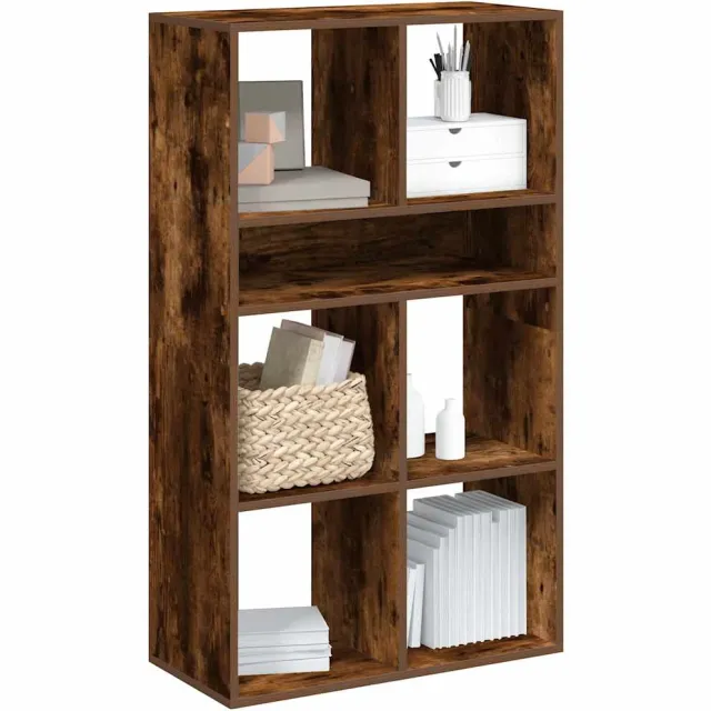 vidaXL Boekenkast 66x31x112 cm bewerkt hout gerookt eikenkleurig Bruin