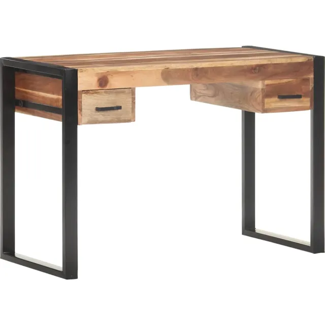 vidaXL Bureau 110x50x76 cm massief hout Bruin