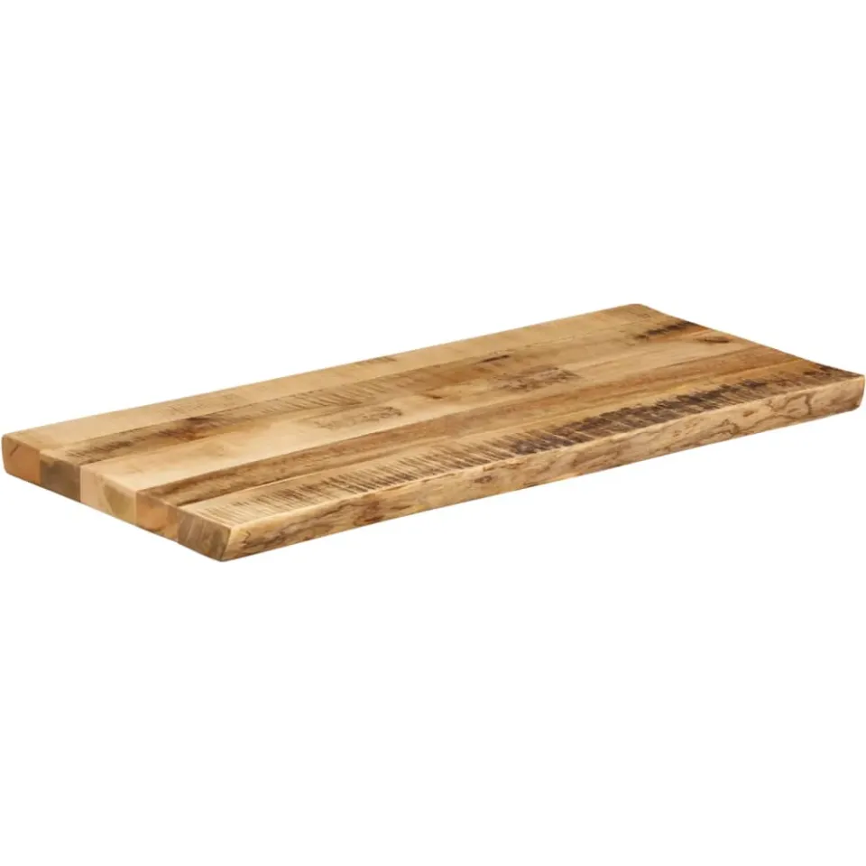 vidaXL Tafelblad met natuurlijke rand 100x40x3,8 cm massief mangohout bruin, foto 2