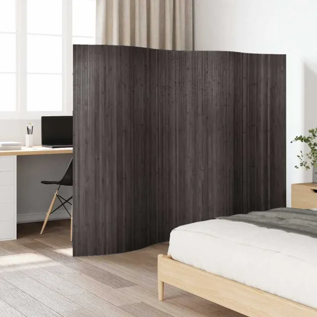 vidaXL Kamerscherm breedte 250 cm hoogte 165 cm bamboe grijs