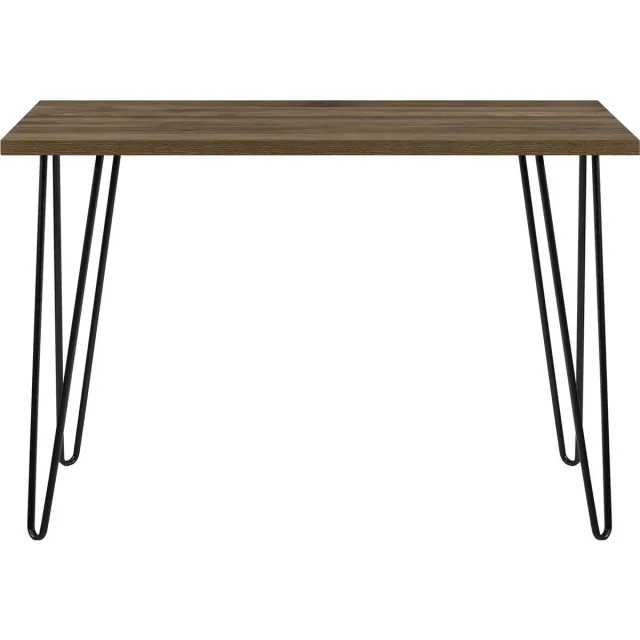 Notio Living Owen-Bureau - Walnootlook/Zwart Metaal