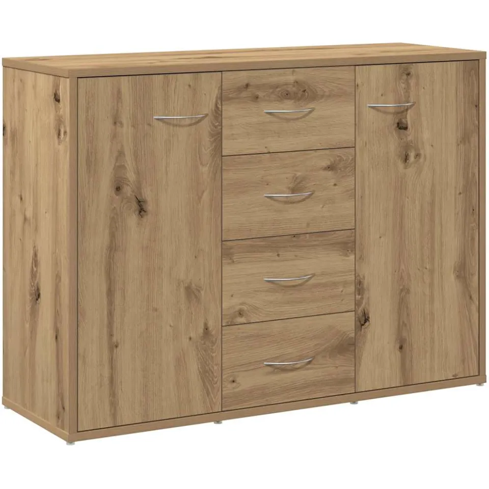 vidaXL Dressoir 88x30x64 cm bewerkt hout artisanaal eikenkleur, foto 3