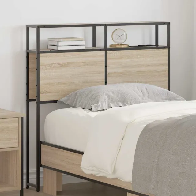 vidaXL Opberghoofdbord Sonoma eiken 75 cm Bewerkt hout Bruin