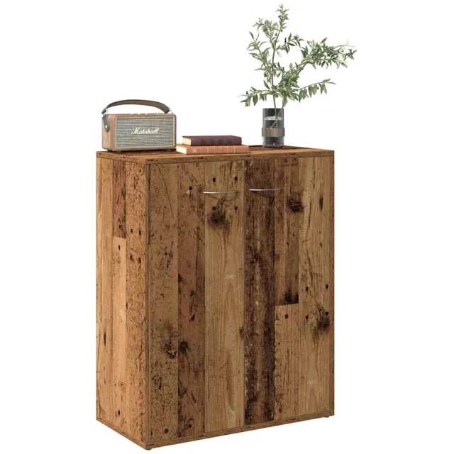 vidaXL Dressoir 60x30x75 cm bewerkt hout oud houtkleurig Bruin