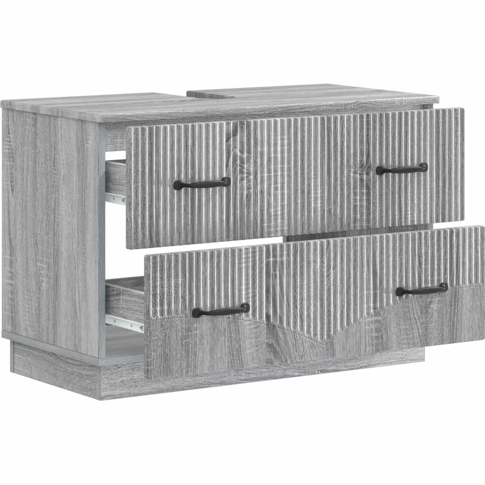 vidaXL Badkamer wastafelkast HOORN Grijs Sonoma 82 x 41 x 56 cm