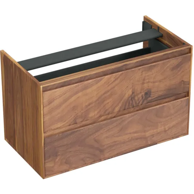 Forzalaqua Onderkast Forzalaqua Reno 100x51x60 Cm 2 Lades Softclose Noten Pure Walnut Bruin