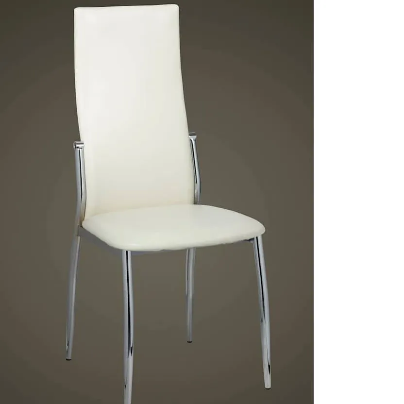 vidaXL Eetkamerstoelen 2 st kunstleer wit, foto 3