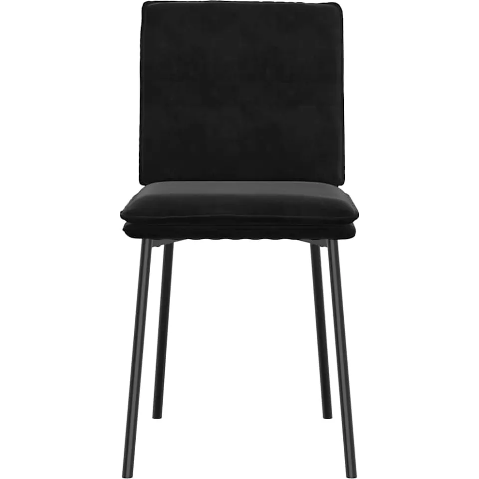 vidaXL Eetkamerstoelen 4 st fluweel zwart, foto 4