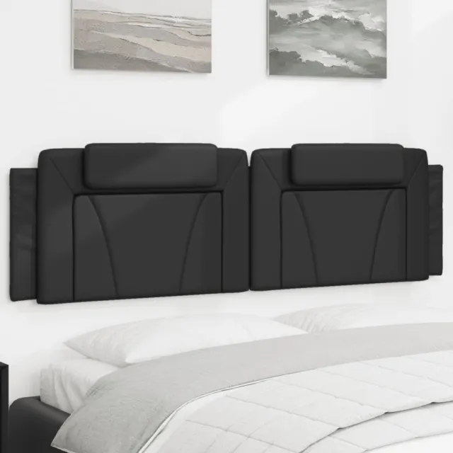 vidaXL Hoofdbordkussen "Viana" 183 cm kunstleer zwart