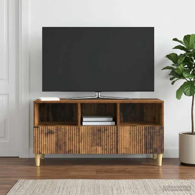 vidaXL TV-kast 102 x 34,5 x 50 cm Oud hout Bewerkt hout Bruin