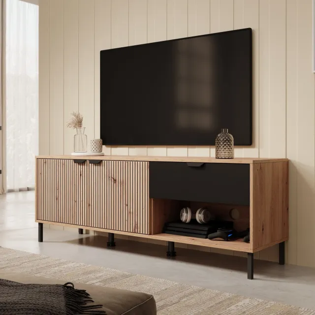 MEUBELLA TV-Meubel Malaika - Eiken - 150 cm Bruin