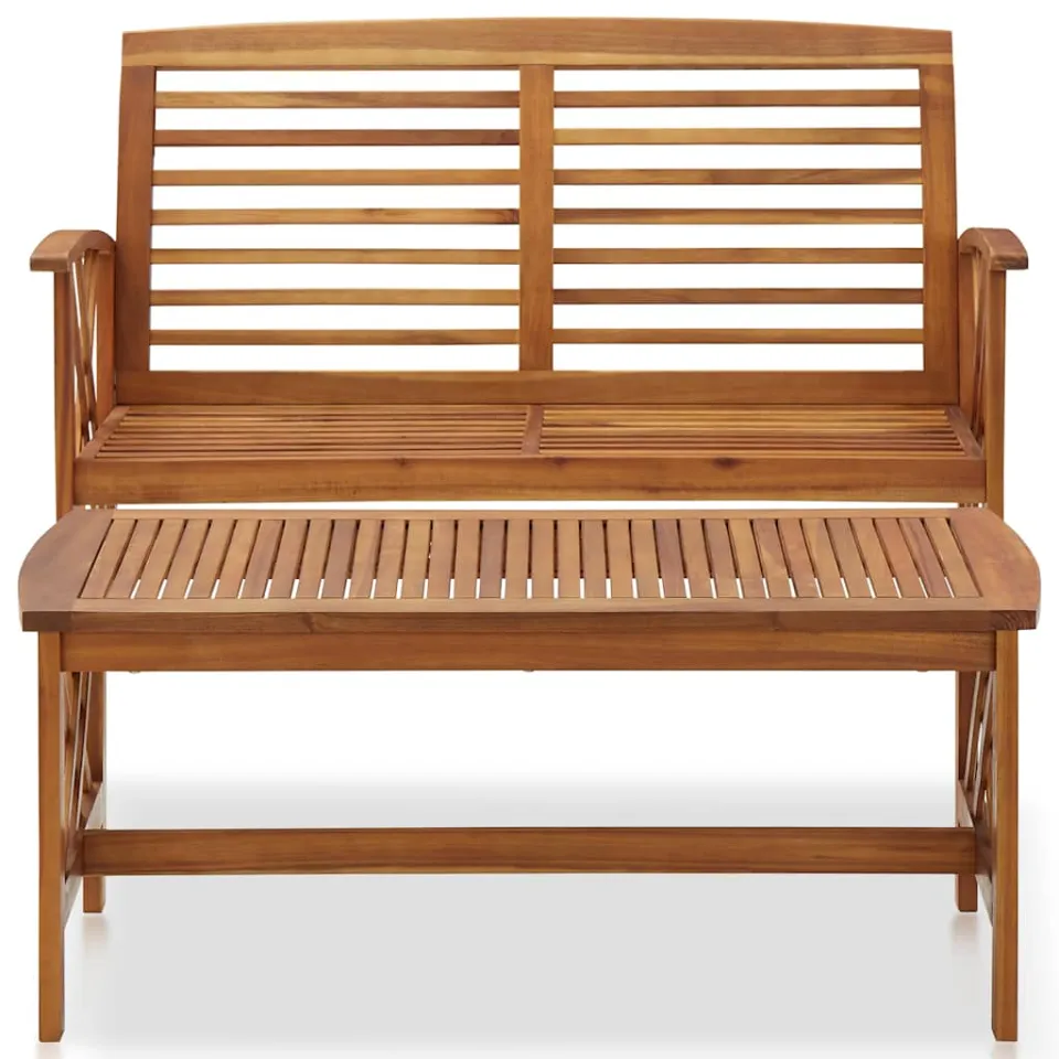 vidaXL 2-delige Loungeset massief acaciahout bruin, foto 3
