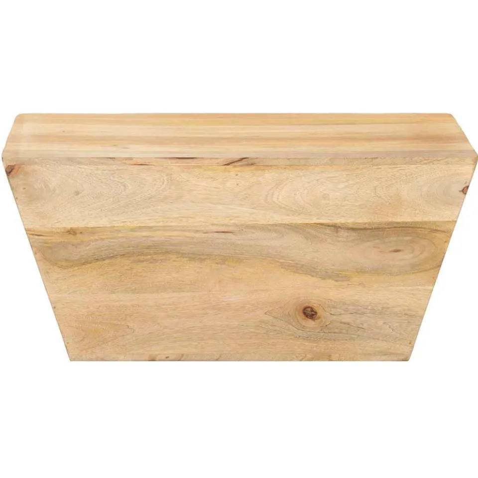 vidaXL Salontafel V-vormig 66x66x30 cm massief mangohout bruin, foto 2