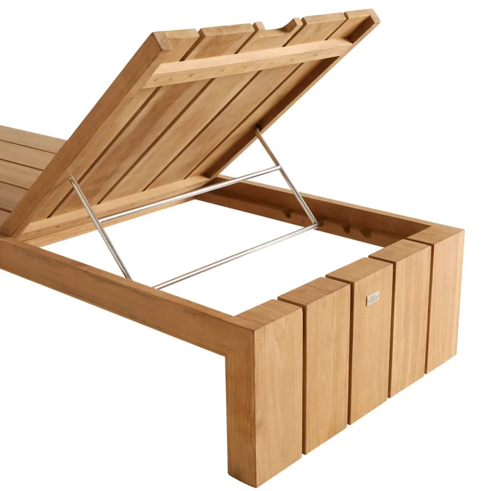 Studio LIVIT teak ligbed Cabanas naturel, foto 5