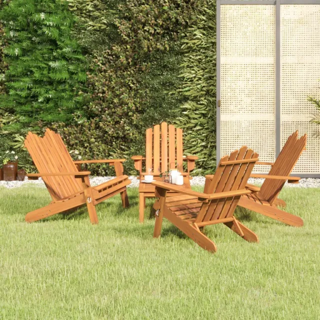 vidaXL 5-delige Loungeset Adirondack massief acaciahout bruin, foto 2