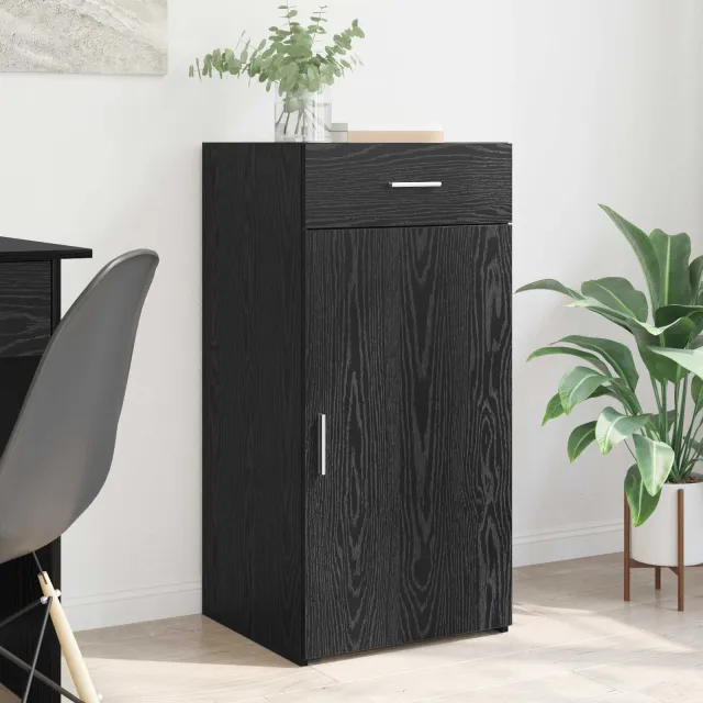 vidaXL Dressoir Zwart eiken 45 x 42,5 x 93 cm Bewerkt hout, foto 2
