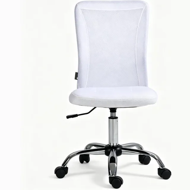 FloraGrace Ergonomische Bureaustoel 43 x 58 x 90-100 Cm - In Hoogte Verstelbaar En 360 Graden Draaibaar - Voor Kantoor En Thuiswerkplek - Netstof - Wit