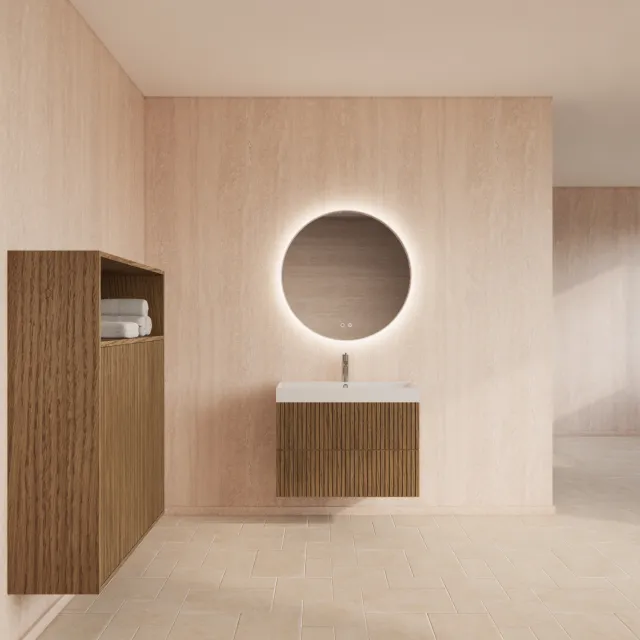 Gliss Design Badmeubelset Gliss Design Hybris Castle Brown Met Wastafel 70 cm