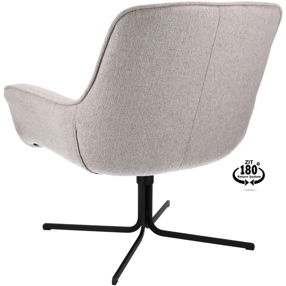 Wehkamp Home fauteuil Udo lichtgrijs, foto 2