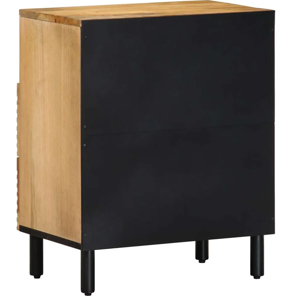 vidaXL Nachtkastje 50x33x60 cm massief mangohout bruin, foto 4