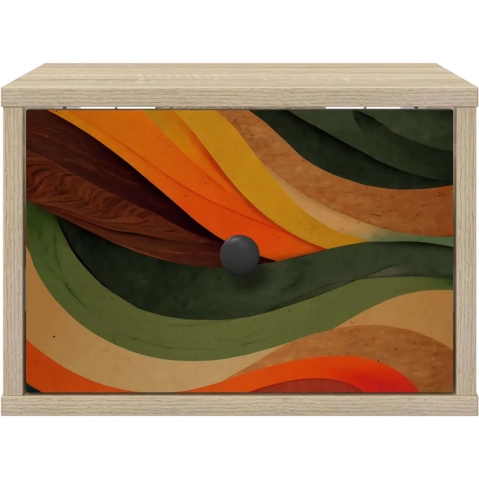 vidaXL Wandkastje BONN Sonoma Eiken 36 x 33 x 25 cm Bewerkt hout, foto 4