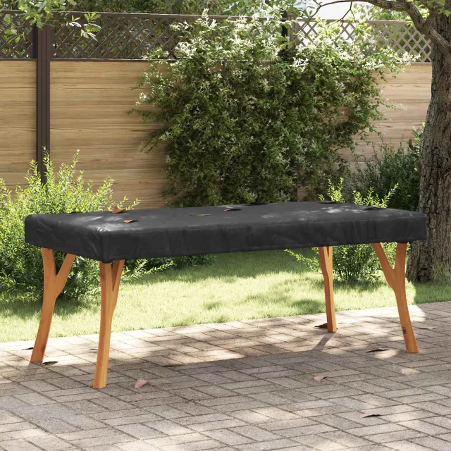 vidaXL Tafel Dek 102 x 182 x 15 cm Stof Rechthoekig Waterdicht Zwart
