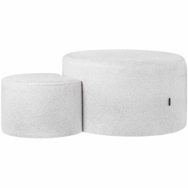 Riverdale Poef Didi 70cm creme boucle - set van 2