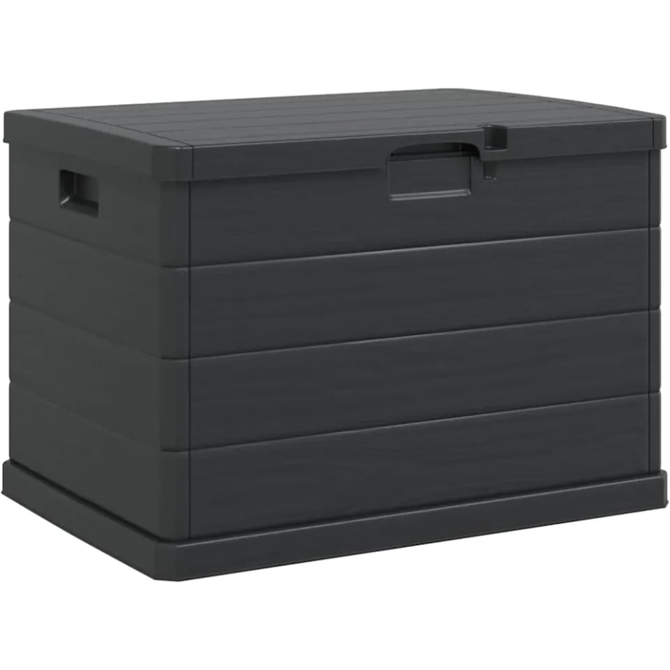 vidaXL Tuinopslagdoos Kunststof 77,5 x 54,5 x 53 cm Antraciet Anthraciet