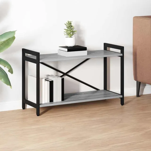 vidaXL Boekenkast 80 x 30 x 50 cm Bewerkt hout Grijs sonoma, foto 2