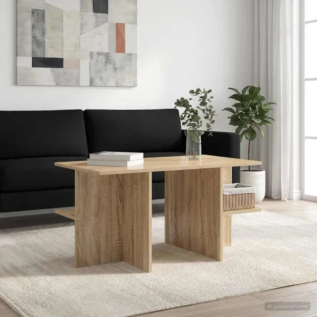vidaXL Salontafel Sonoma Eiken 87 x 50 x 45 cm Geconstrueerd hout, foto 2