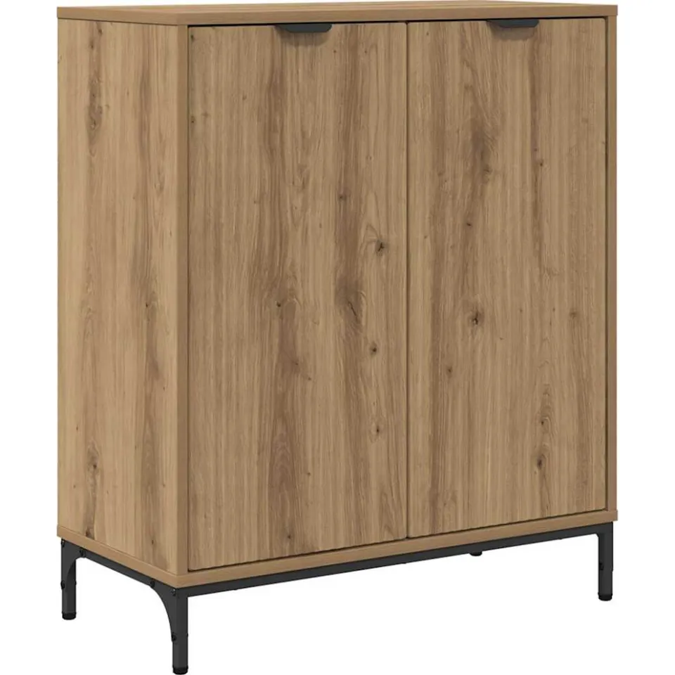 vidaXL Dressoir Artisan Eiken 69,5 x 33 x 82 cm Bewerkt hout, foto 3